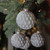 4ct White and Silver Honeycomb Matte Glass Christmas Ball Ornaments 3.25" (83mm) - IMAGE 2