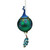 8.5" Blue and Teal Peacock Bird with Sequin Tail Glass Ball Christmas Ornament - IMAGE 1