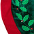 48" Dark Green Holly and Berry Velveteen Christmas Tree Skirt - IMAGE 5