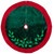 48" Dark Green Holly and Berry Velveteen Christmas Tree Skirt - IMAGE 1