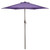 7.5ft Outdoor Patio Market Umbrella with Hand Crank, Purple - IMAGE 1