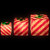12" Set of 3 Lighted Candy Cane Striped Gift Box Outdoor Christmas Decoration - Red and White
