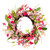 Geranium and Berry Artificial Spring Floral Wreath, Pink - 18-Inch - IMAGE 2