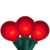G50 Globe Satin Finish Indoor Outdoor Patio Lights - Red - 14' Green Wire - 15ct - IMAGE 2