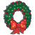Lighted Holographic Christmas Wreath Window Silhouette Decoration - 15" - IMAGE 4