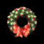 15" Lighted Holographic Christmas Wreath Window Silhouette Decoration - IMAGE 2