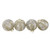 4ct Clear and Gold Leaf Design Christmas Ball Ornaments 3.25" (80mm) - IMAGE 1