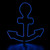 LED Anchor Neon Lighted Wall Art- 17" - IMAGE 1
