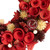 Wooden Roses, Apples and Pearls Artificial Valentine's Day Wreath - 12" - Red - Unlit - IMAGE 4