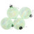 Iridescent Glass Christmas Ball Ornaments - 3.25" (80mm) - Transparent Green - 4ct - IMAGE 4