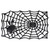 Spider Web Rectangular Halloween Doormat - Black - 18" x 30" - IMAGE 1