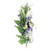Daisy and Peony Foliage Twig Artificial Floral Wreath, Purple 22-Inch - IMAGE 3