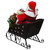 32" Red Traditional Jolly Santa Claus in Jewel Sleigh Christmas Figurine - IMAGE 5
