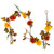 5.5' x 6" Autumn Harvest Orange and Yellow Mums with Maple Leaves Garland - Unlit - IMAGE 1