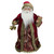18" Gold and Burgundy Red Santa Claus Holding a Gift Box Tree Topper - Unlit - IMAGE 1