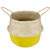 Large Belly Basket with Handles - 15.5" - Beige and Yellow - IMAGE 3