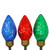 3 Red and Green LED C9 Pathway Marker Lawn Christmas Lights - 3.2 ft White Wire - IMAGE 1