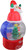 57" Pre-Lit Red and Blue Inflatable Santa Claus Snow Globe Outdoor Christmas Yard Decor - IMAGE 2