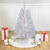 3' Pre-Lit LED Snow White Medium Artificial Christmas Tree - Clear Lights - IMAGE 1