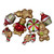 Pack of 8 Gold and Red Gingerbread Men with Sweet Treats Christmas Ornaments 3" - IMAGE 1