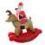 4.75' Pre-Lit Red Inflatable Rocking Reindeer and Santa Outdoor Christmas Yard Decor - IMAGE 2