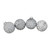 4ct White and Gray Matte Honeycomb Glass Christmas Ball Ornaments 3.25" (80mm) - IMAGE 1