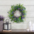 Lavender and Mixed Foliage Artificial Floral Spring Wreath, Purple and Green - 22-Inch - IMAGE 2