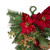 Pine, Pinecone and Poinsettias Artificial Christmas Teardrop Swag - 32" - Unlit - IMAGE 2
