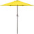 7.5ft Outdoor Patio Market Umbrella with Hand Crank, Yellow - IMAGE 1