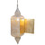 35" Gold and White Moroccan Style Hanging Lantern Ceiling Light Fixture - IMAGE 3