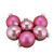 6ct Shiny and Matte Pink Glass Ball Christmas Ornaments 2.5" (65mm) - IMAGE 1