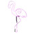 25" Neon Style LED Lighted Pink Flamingo Outdoor Yard Decoration - IMAGE 2