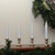 Set of 4 White and Gold LED C5 Flickering Christmas Candle Lamps with Timer 8.5" - IMAGE 3