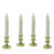 Set of 4 White and Gold LED C5 Flickering Christmas Candle Lamps with Timer 8.5" - IMAGE 1