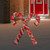 Lighted Sisal Double Candy Cane Christmas Outdoor Decoration - 26" - Clear Lights - IMAGE 2