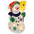 Lighted Snowflake Snowman Christmas Window Silhouette - 12.5" - Clear Lights - IMAGE 5