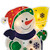 Lighted Snowflake Snowman Christmas Window Silhouette - 12.5" - Clear Lights - IMAGE 6