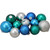 96ct Blue and Silver 2-Finish Glass Christmas Ball Ornaments 3.25" (80mm) - IMAGE 3