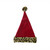 Unisex Adult Christmas Santa Hat with Leopard Cuff - One Size - Red and Brown - IMAGE 1
