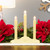 Triple Light Candolier Christmas Candle Lamp with Bell Base  - 9.5" - IMAGE 1