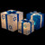 3pc White and Blue Shimmering Lighted Hanukkah Gift Box 12" - IMAGE 3