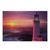 23.75" LED Lighted Sunset Lighthouse Seaside Scene Canvas Wall Art - IMAGE 1