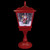 25.25" Lighted Red Musical Santa Claus Snowing Table Top Christmas Street Lamp - IMAGE 2