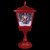 Lighted Musical Santa Claus Snowing Christmas Street Lamp - 25.25"  - Red - IMAGE 2