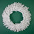Pre-Lit LED White Canadian Pine Artificial Christmas Wreath, 30-Inch, Clear Lights