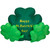 60" Inflatable Lighted Happy St. Patrick's Day Triple Shamrock Outdoor Decoration - IMAGE 1