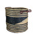 Woven Seagrass Basket with Handles - 15" - Beige and Black - IMAGE 3