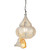 18" White and Gold Moroccan Style Hanging Lantern Ceiling Light Fixture - IMAGE 3