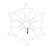 18" NEON LED Lighted White Snowflake Christmas Window Silhouette Decoration - IMAGE 1