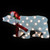 Lighted 2D Glittered Polar Bear Outdoor Christmas Decoration - 18.5" - Clear Lights - IMAGE 5